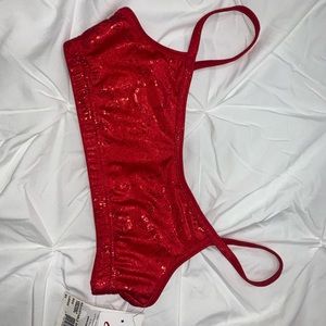 Capezio red sports bra